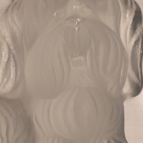 Vintage Viking Frosted Glass Dog Decor Hand made Paperweight - Picture 2 of 6